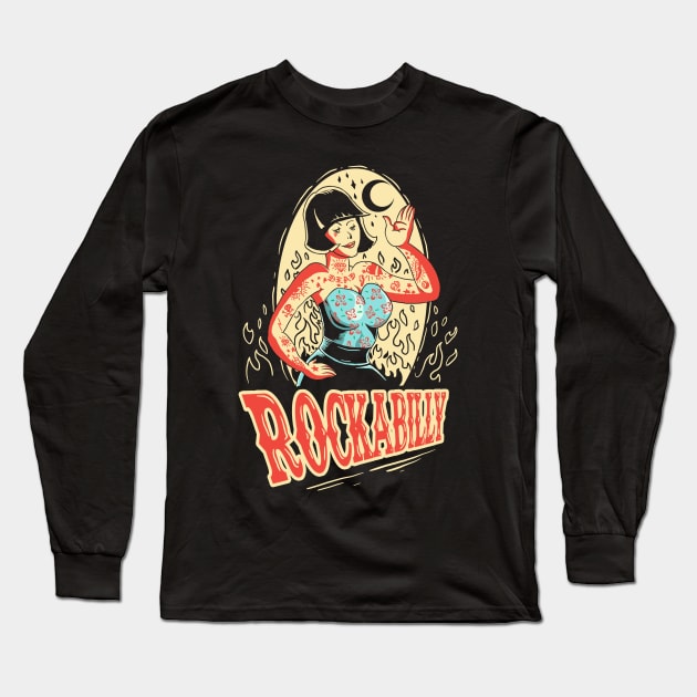 rockabilly burn Long Sleeve T-Shirt by donipacoceng